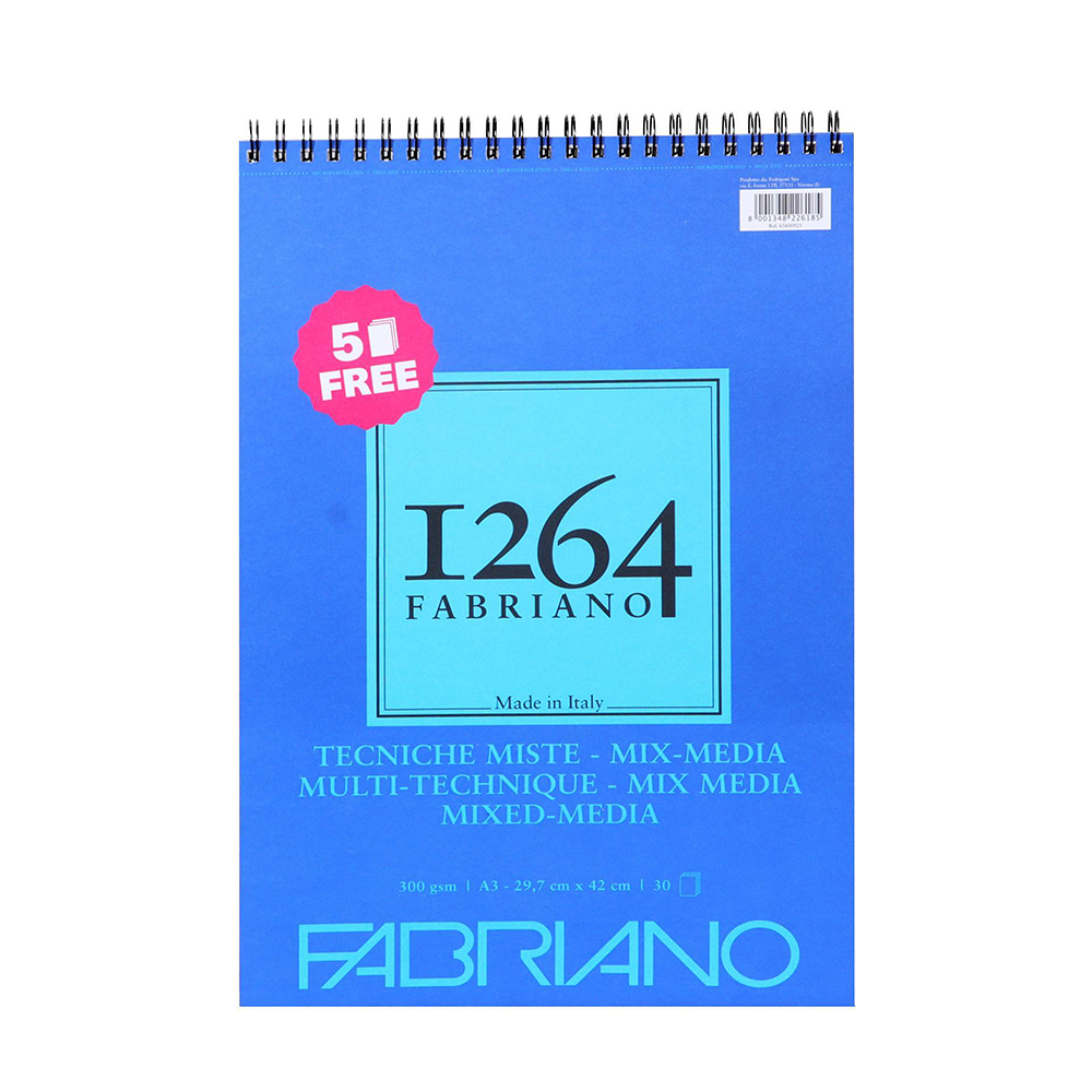 Fabriano 1264 Скицник за смесена техника A3 - 30 листа