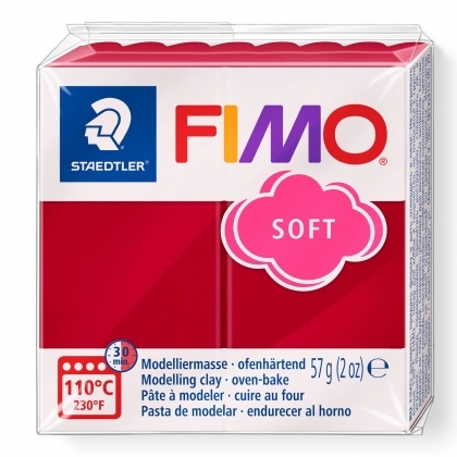 Fimo Soft Полимерна глина / Червена Череша - 8020-26