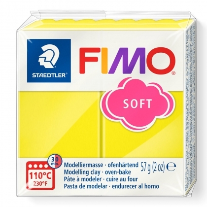 Fimo Soft Полимерна глина / Жълта Лимон - 8020-10