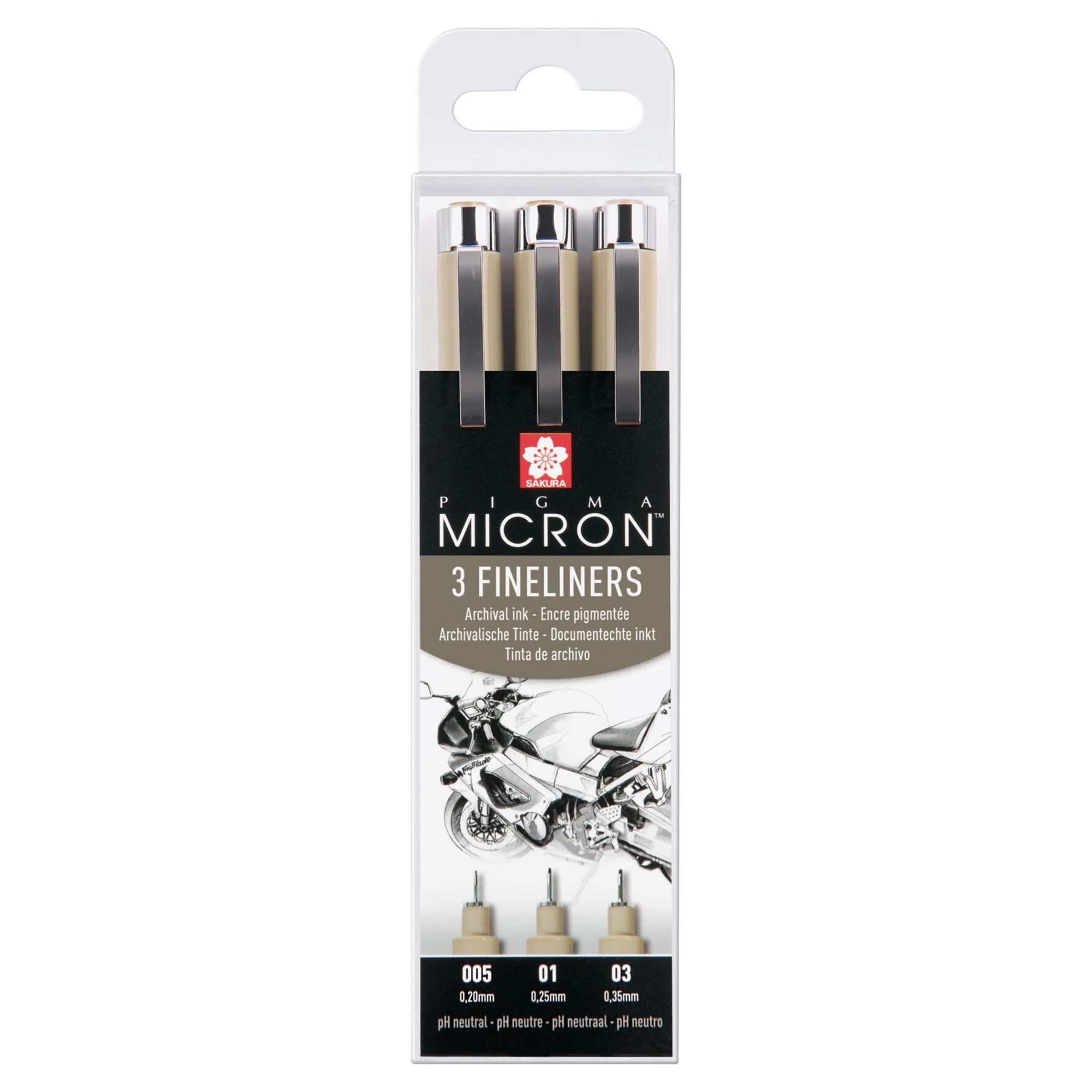 Pigma Micron Черни тънкописци : 3 Броя