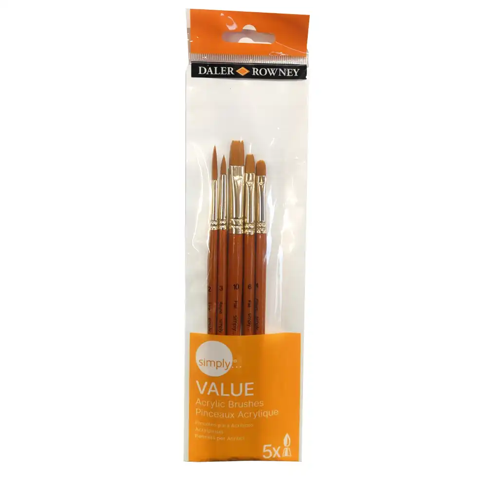 DALER ROWNEY Комплект четки,синтетика - 5 бр.