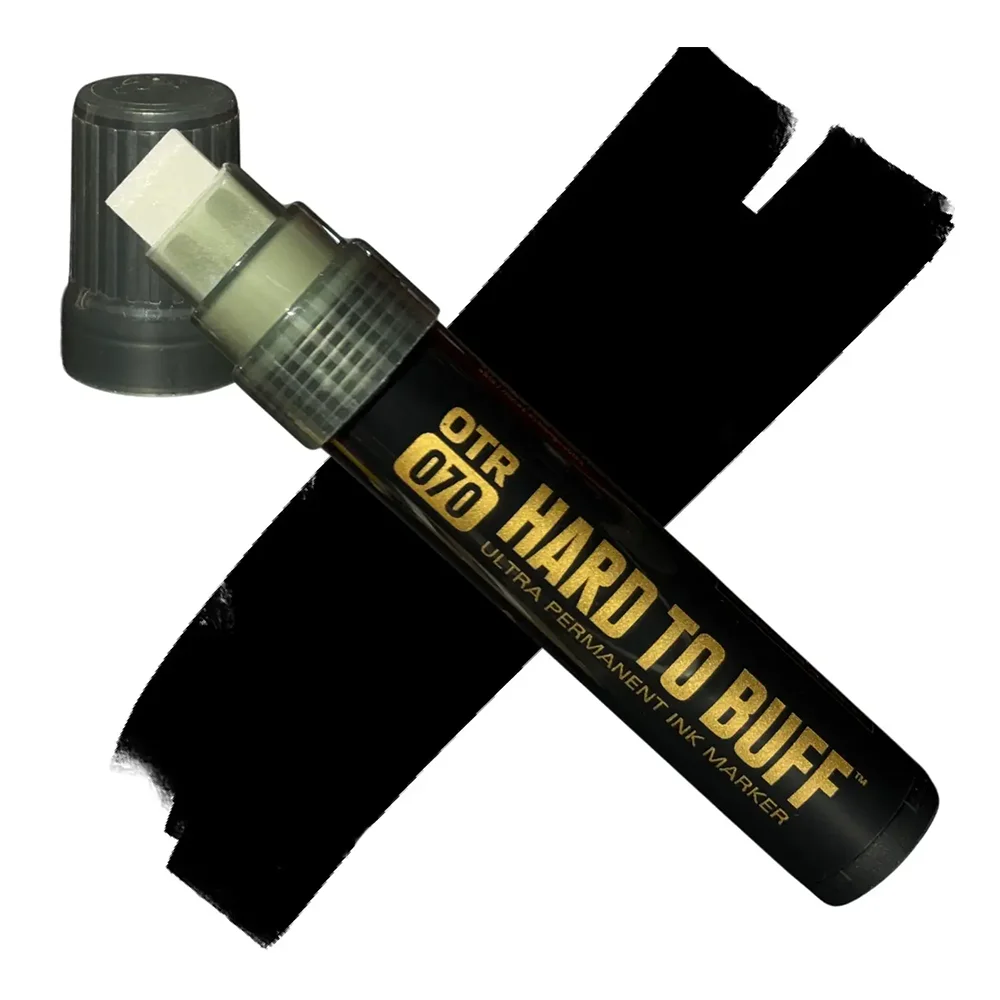 Маркер On The Run OTR.070 Hard To Buff Ink, 15 мм, наситено черен - OTR-HTB-15MM-070