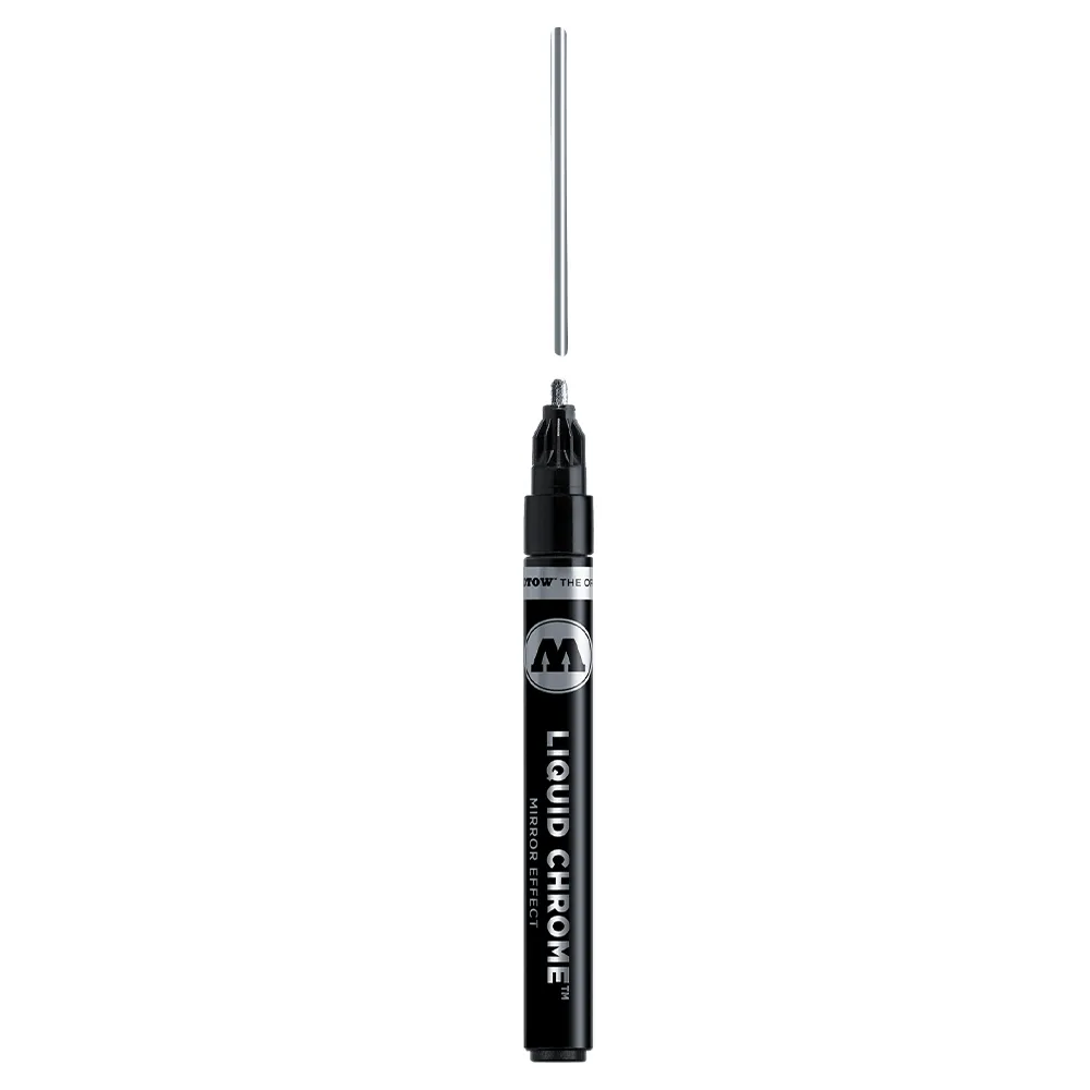 MOLOTOW LIQUID CHROME Маркер 2mm – Течен хром с огледален ефект, алкохолна основа