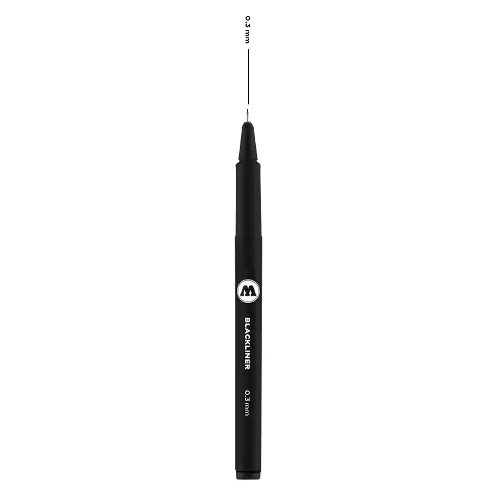 Тънкописец MOLOTOW™ BLACKLINER 0.3 мм Черен