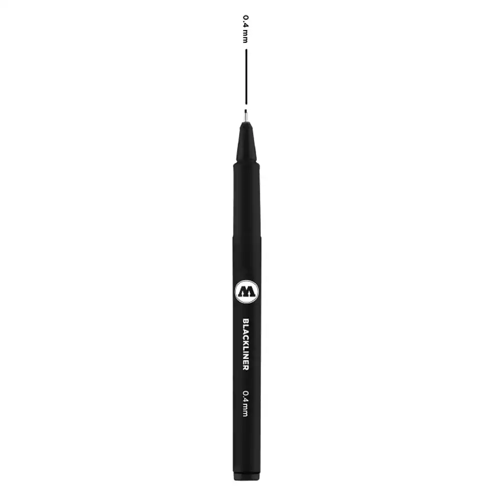 Тънкописец MOLOTOW BLACKLINER 0.4 мм Черен
