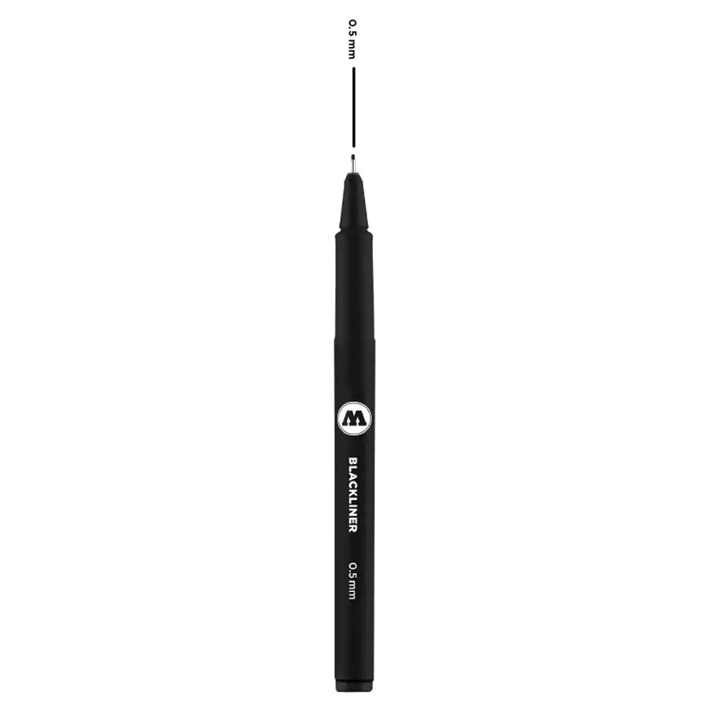 Тънкописец MOLOTOW™ BLACKLINER 0.5 мм Черен