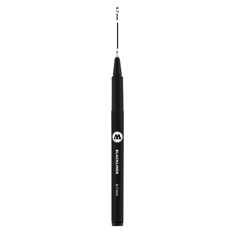 Тънкописец MOLOTOW™ BLACKLINER 0.7 мм Черен
